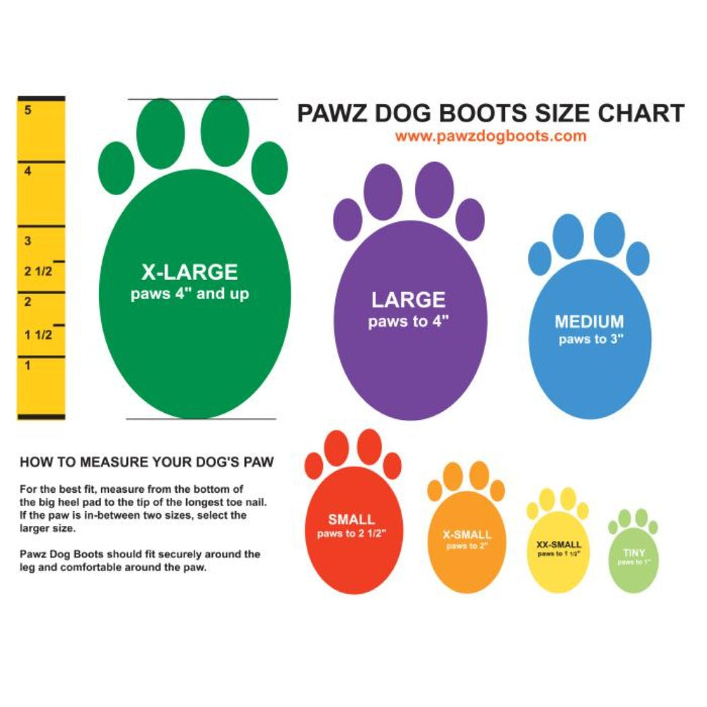 Protex Pawz Color - Disposable Dog Boots - Heads Up For Tails