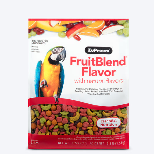 Zupreem FruitBlend Bird Food for Parrots and Conures - 1.6 kg - Heads Up For Tails