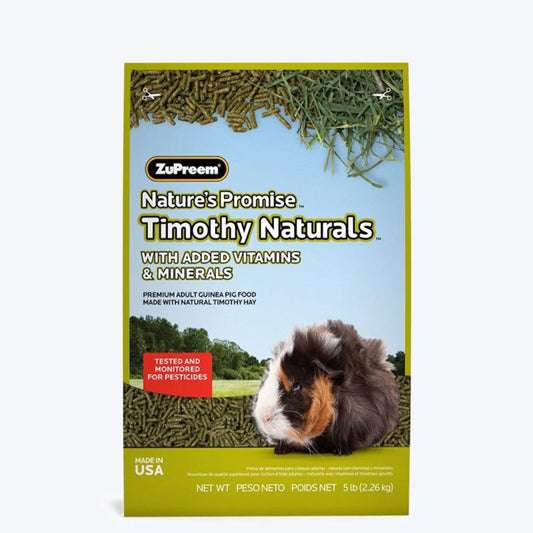 Zupreem Natures Promise Timothy Naturals Guinea Pig Food - 2.26 kg - Heads Up For Tails