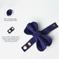 IndieGood Corduroy Cotton Dog Bow Tie - Navy Blue - Heads Up For Tails