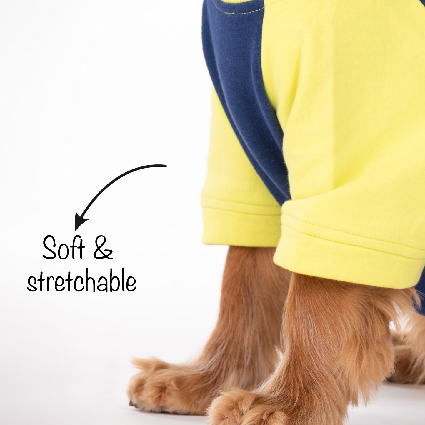 HUFT Colour Block Pocket Pet Sweatshirt - Neon Lime and Navy - Heads Up For Tails