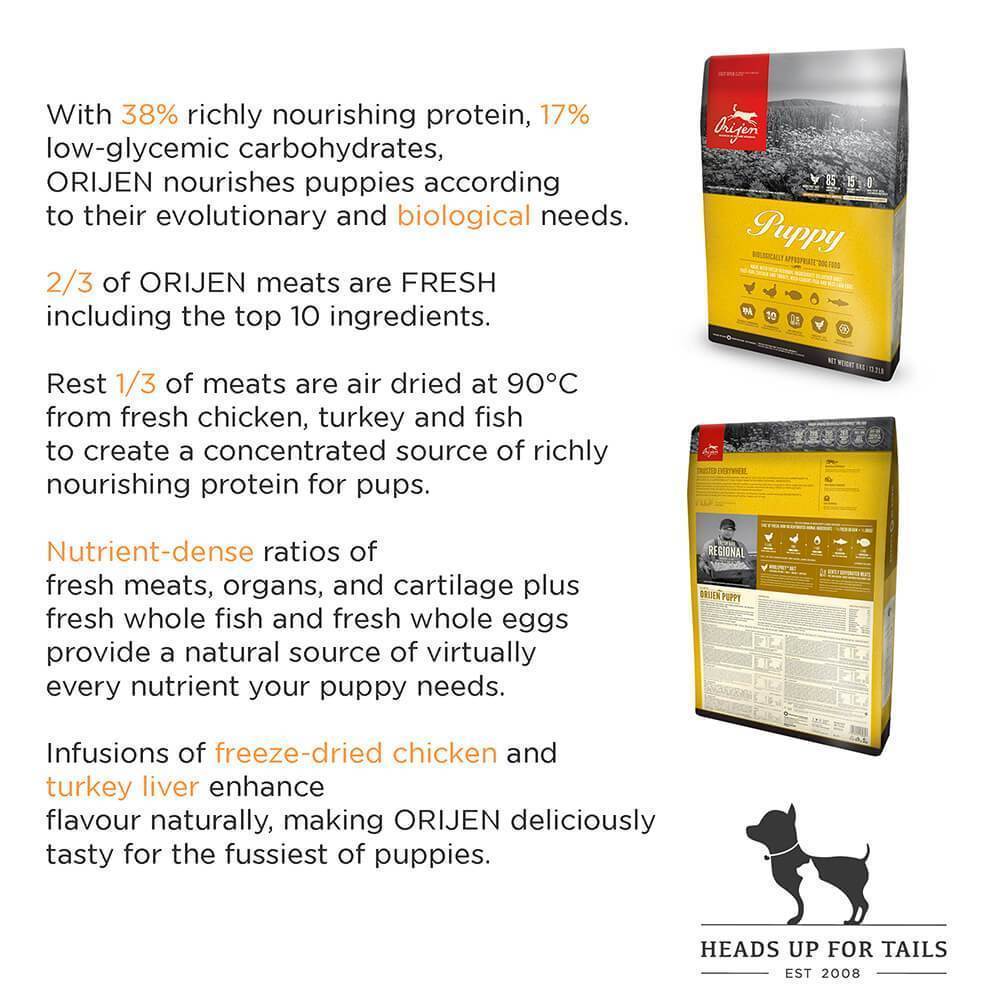 Orijen puppy food calories shop