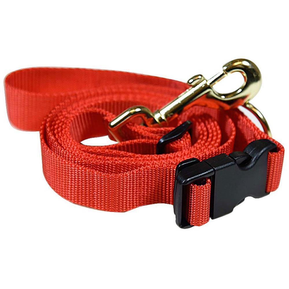 HUFT Adjustable Nylon Dog Leash - Red - 1.7 m - Heads Up For Tails