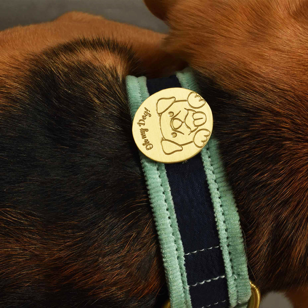 IndieGood Style Statement Brass Pin - Oh My Dog! - Heads Up For Tails