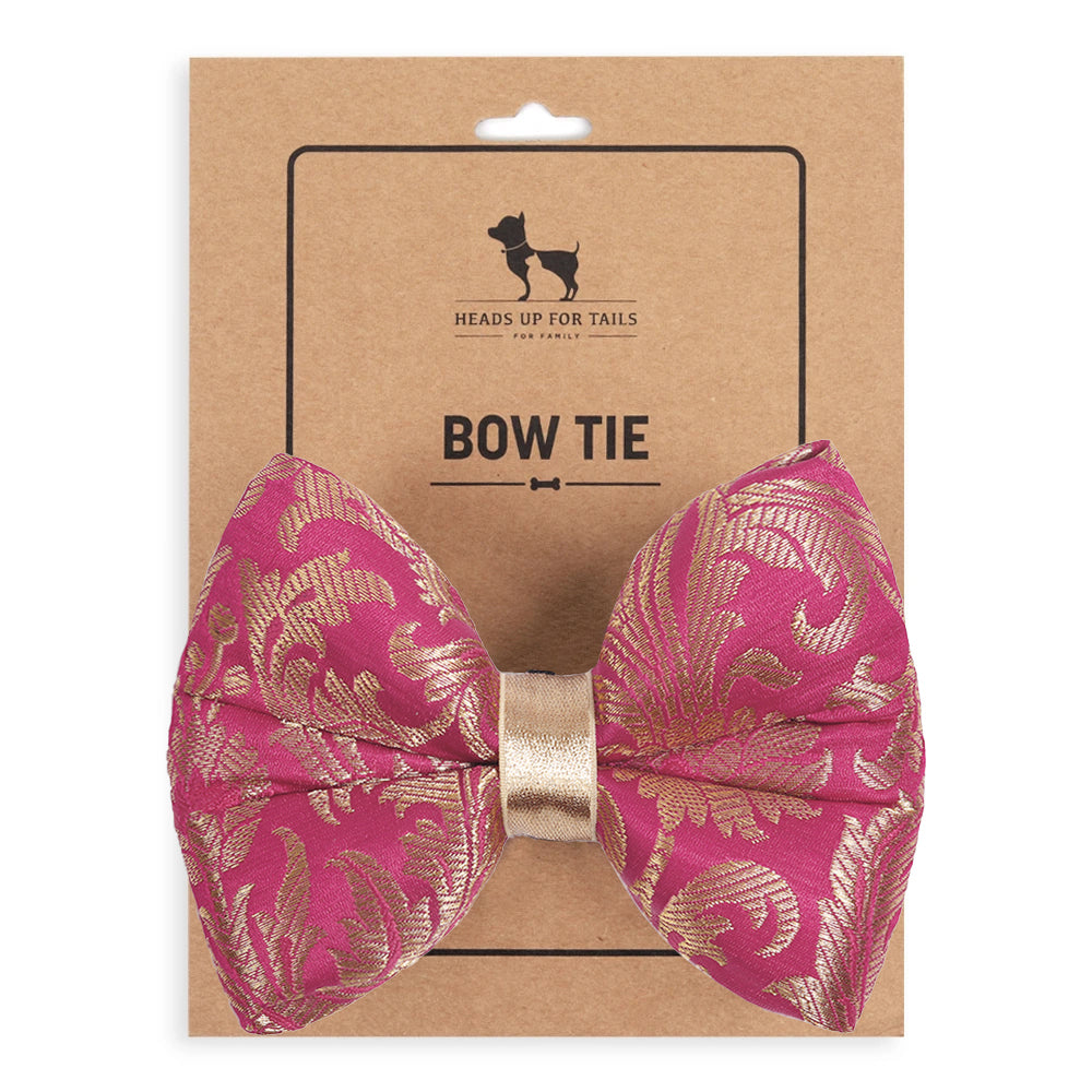 HUFT Festive Bow Tie For Dogs - Pink-1
