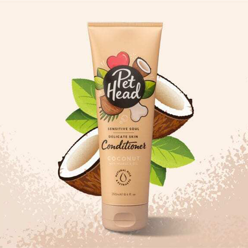 Pet Head Coconut Sensitive Soul Conditioner For Dogs and Cats - 250ml - Heads Up For Tails