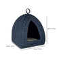 Trixie Ferris Cuddly Cave Cat Bed ( 32 x 32 x 42cm) - Blue - Heads Up For Tails