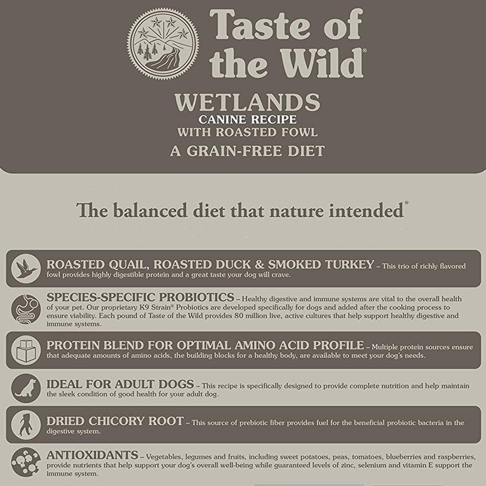 Taste of the Wild Wetlands Grain Free Adult Dry Dog Food - Roasted Fowl2